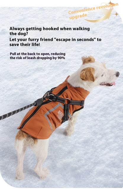 Premium All-Weather Dog Jacket with Harness